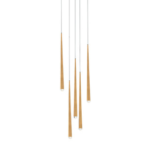 Cascade LED Pendant in Aged Brass (281|PD-41705R-AB)