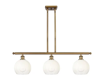 Ballston Three Light Island Pendant in Brushed Brass (405|516-3I-BB-G483-8OP)