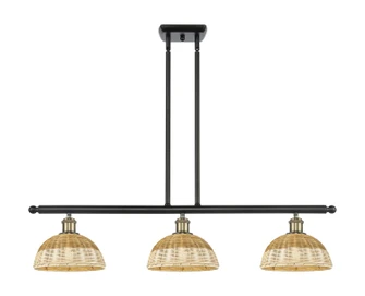Ballston Three Light Island Pendant in Black Antique Brass (405|516-3I-BAB-NBD2-9-NAT)