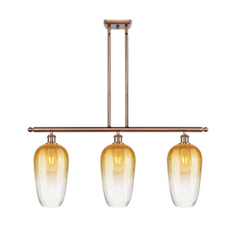 Ballston Three Light Island Pendant in Antique Copper (405|516-3I-AC-G484-7AM)
