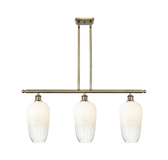 Ballston Three Light Island Pendant in Antique Brass (405|516-3I-AB-G484-7OP)