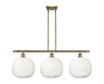 Ballston Three Light Island Pendant in Antique Brass (405|516-3I-AB-G481-10OP)