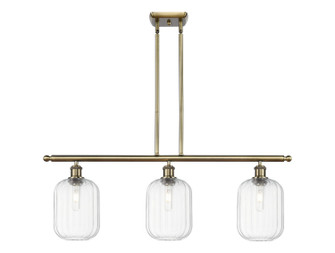 Ballston Three Light Island Pendant in Antique Brass (405|516-3I-AB-G460-7CL)