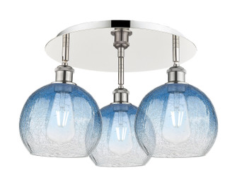 Ballston Three Light Semi-Flush Mount in Polished Nickel (405|516-3C-PN-G483-8SB)
