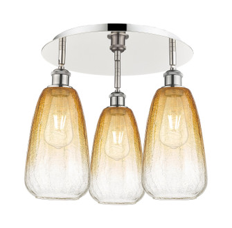 Ballston Three Light Semi-Flush Mount in Polished Nickel (405|516-3C-PN-G480-6AM)