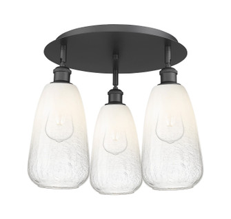 Ballston Three Light Semi-Flush Mount in Matte Black (405|516-3C-BK-G480-6OP)