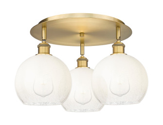 Ballston Three Light Semi-Flush Mount in Brushed Brass (405|516-3C-BB-G483-8OP)