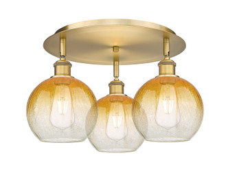 Ballston Three Light Semi-Flush Mount in Brushed Brass (405|516-3C-BB-G483-8AM)
