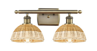 Ballston Two Light Bath Vanity in Antique Brass (405|516-2W-AB-NBD2-75-NAT)