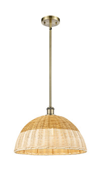 Ballston One Light Mini Pendant in Antique Brass (405|516-1S-AB-NBD2-16-NAT)