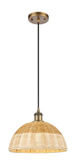 Ballston One Light Mini Pendant in Brushed Brass (405|516-1P-BB-NBD2-12-NAT)