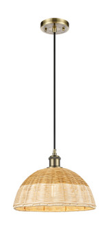 Ballston One Light Mini Pendant in Antique Brass (405|516-1P-AB-NBD2-12-NAT)