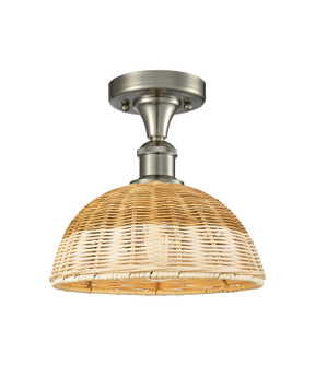 Ballston One Light Semi-Flush Mount in Brushed Satin Nickel (405|516-1C-SN-NBD2-9-NAT)