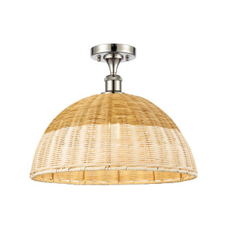 Ballston One Light Semi-Flush Mount in Polished Nickel (405|516-1C-PN-NBD2-16-NAT)