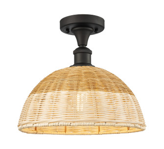 Ballston One Light Semi-Flush Mount in Oil Rubbed Bronze (405|516-1C-OB-NBD2-12-NAT)