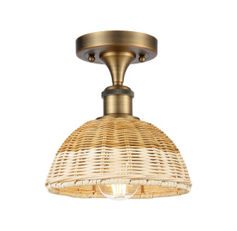 Ballston One Light Semi-Flush Mount in Brushed Brass (405|516-1C-BB-NBD2-75-NAT)