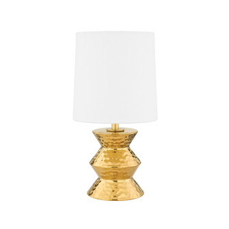 Zoe One Light Table Lamp in Aged Brass Ceramic Gold (428|HL617201A-AGB/CGD)