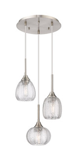 Berkshire Three Light Pendant in Brushed Satin Nickel (405|113B-3P-SN-G323-MU)