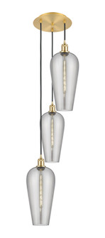 Ballston Three Light Pendant in Satin Gold (405|113B-3P-SG-G456-8SM)