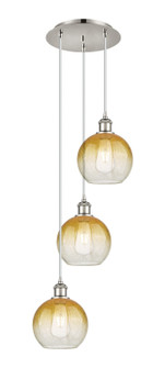 Ballston Three Light Pendant in Polished Nickel (405|113B-3P-PN-G483-8AM)