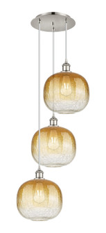 Ballston Three Light Pendant in Polished Nickel (405|113B-3P-PN-G481-10AM)