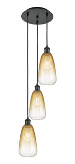 Ballston Three Light Pendant in Matte Black (405|113B-3P-BK-G480-6AM)
