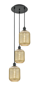 Ballston Three Light Pendant in Matte Black (405|113B-3P-BK-G460-7ME)