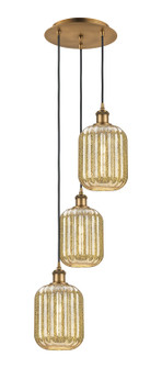 Ballston Three Light Pendant in Brushed Brass (405|113B-3P-BB-G460-7ME)
