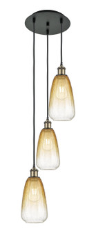 Ballston Three Light Pendant in Black Antique Brass (405|113B-3P-BAB-G480-6AM)