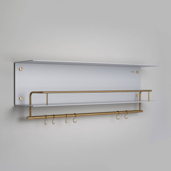 Kitchen Hanger Shelf in Stone / Brass (576|USV-251927)
