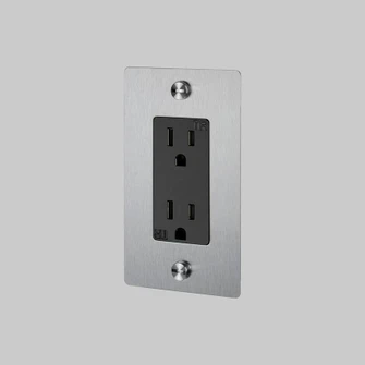 Duplex Outlet in Steel (576|NSK-073422)