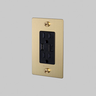 Duplex Outlet in Brass (576|NSK-053410)