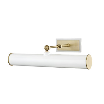 Holly Two Light Picture Light in Aged Brass/Soft Off White (428|HL263202-AGB/WH)