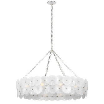 Gianna LED Chandelier in Burnished Silver Leaf (268|JN 5037BSL-FG)