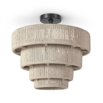 Everly One Light Outdoor Semi Flush Mount in Natural (515|2127-79)