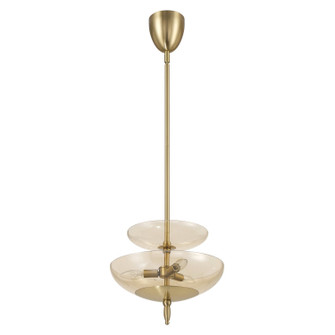 Fiorello Three Light Convertible Pendant in Brushed Gold (577|207784A)