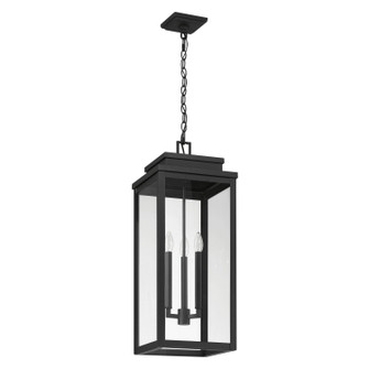 Hillside Three Light Exterior Pendant in Textured Black (577|207748A)