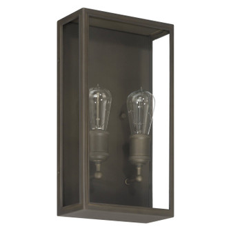 Hollis Two Light Exterior Wall Sconce in Blackened Brass (577|207728A)
