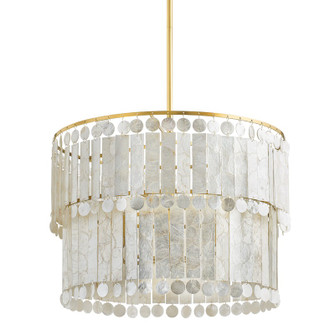 Melisa Six Light Chandelier in Aged Brass (428|H715806-AGB)