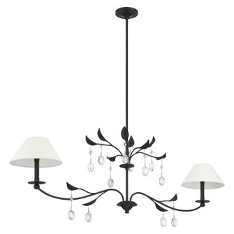 Presley Two Light Linear Chandelier in Textured Black, Clear (577|207346A)
