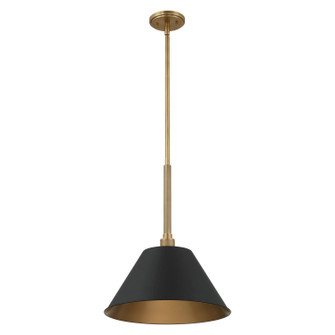 Mcgill One Light Pendant in Natural Brass, Matte Black (577|207335A)