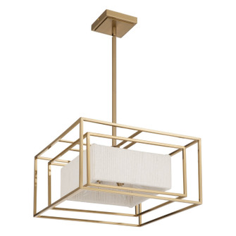 Abbey Four Light Convertible Pendant in Brass (577|207272A)