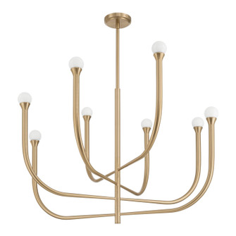 Dahlia Eight Light Chandelier in Brass (577|207257A)
