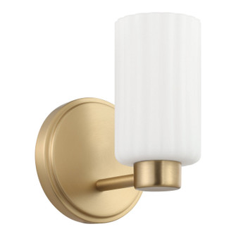 Bedminster One Light Wall Sconce in Champagne Gold, Opal Ribbed (577|207026A)