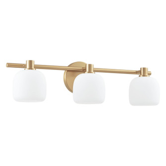 Valentina Three Light Vanity in Champagne Gold, Etched Opal (577|207013A)