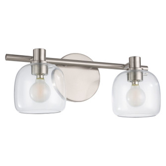 Valentina Two Light Vanity in Brushed Nickel, Clear (577|207007A)