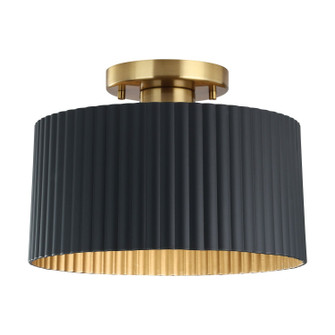 Leilani One Light Semi-Flush Mount in Brushed Gold, Matte Black (577|206962A)