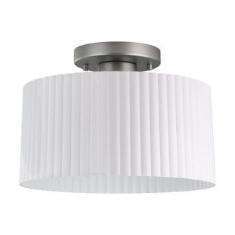 Leilani One Light Semi-Flush Mount in Brushed Nickel, Matte White (577|206961A)