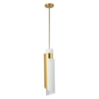 Enzio One Light Pendant in Brushed Gold, Matte White (577|206929A)
