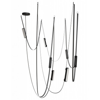 Fremont LED Chandelier in Black (192|HF7207-G400-BLK)